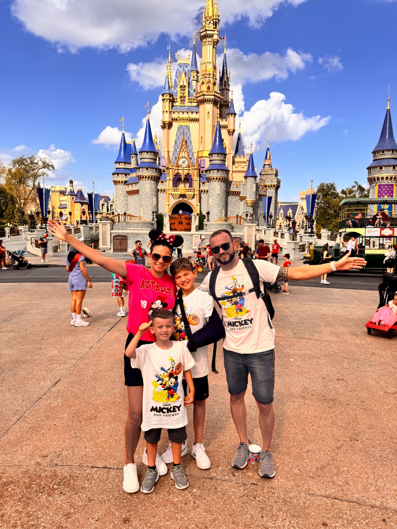 Carina Sabbadini em viagem com a família